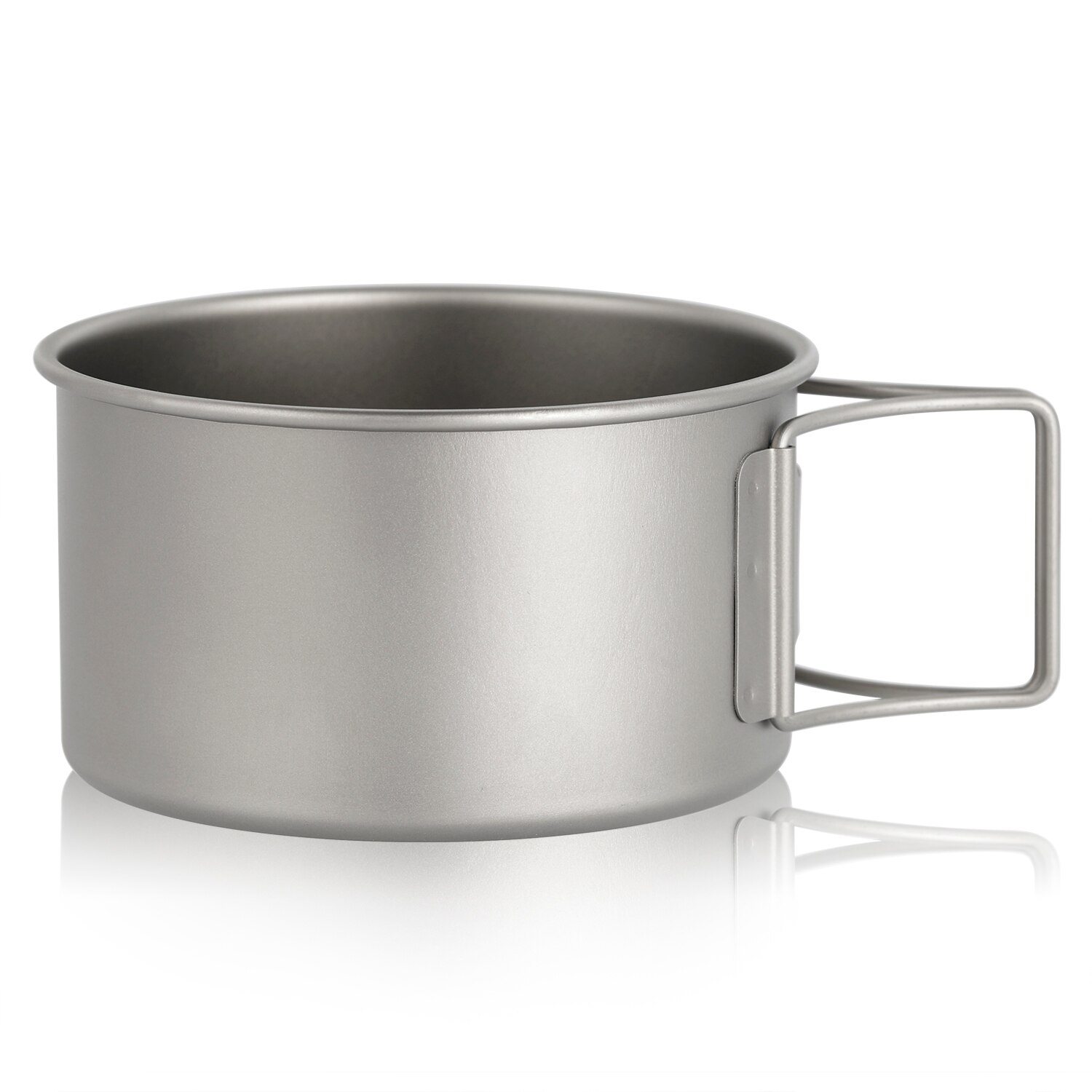 Lixada Titanium Bowl with Folding Handles Titanium Cup Dinner Food Container for Outdoor Camping Hiking Backpacking