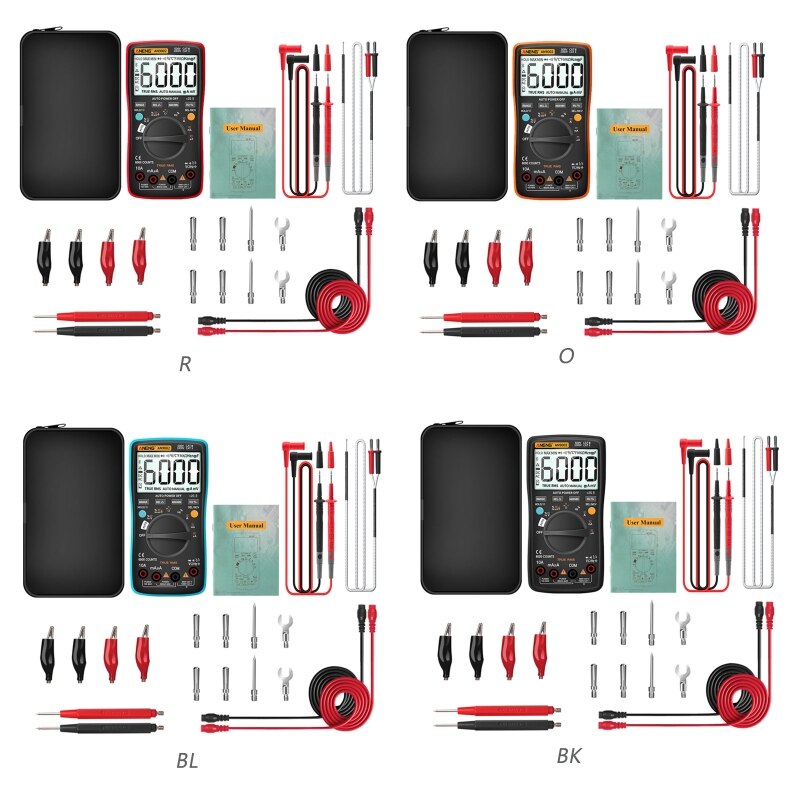 An9002 digitale true rms 6000 counts bluetooth multimeter ac/dc stroom/spanning tester auto-range multimeter