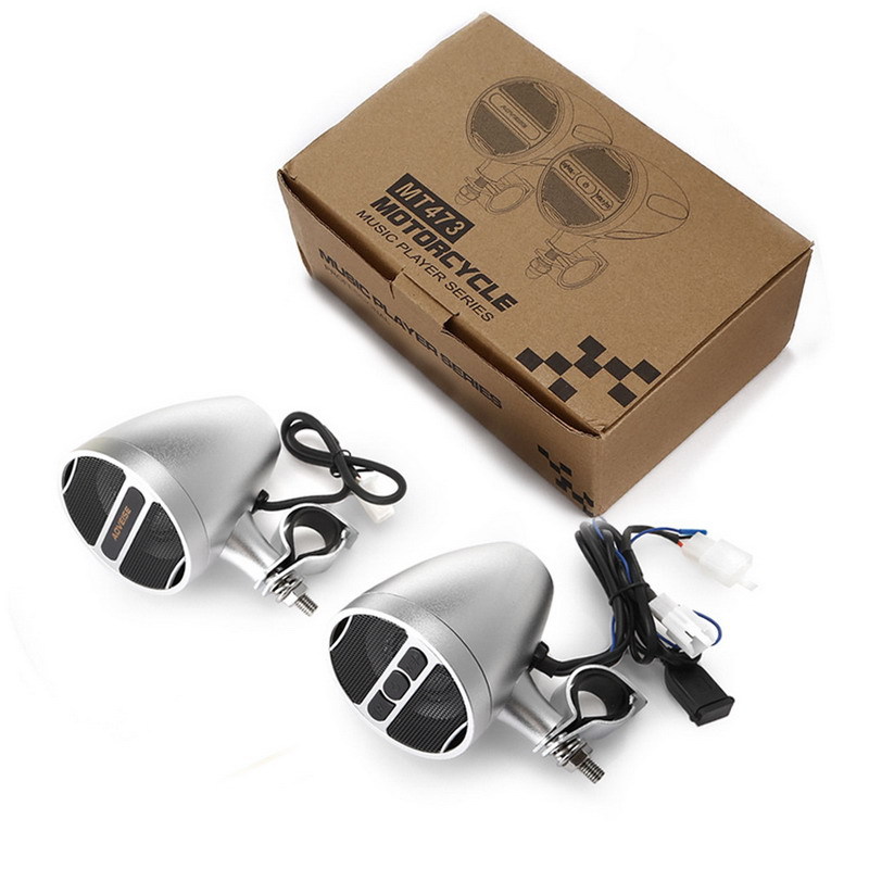 Mt473 waterproof motorcycle player amplifier stereo bluetooth compatible 12v music speakers  mp3 player fm radio speakers