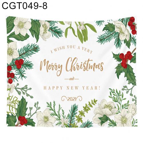 Snemand træ print væg gobelin juledekoration tæppe vægophængning gobelin dug tæppe baggrund stof gobelin: Kgt 049 8