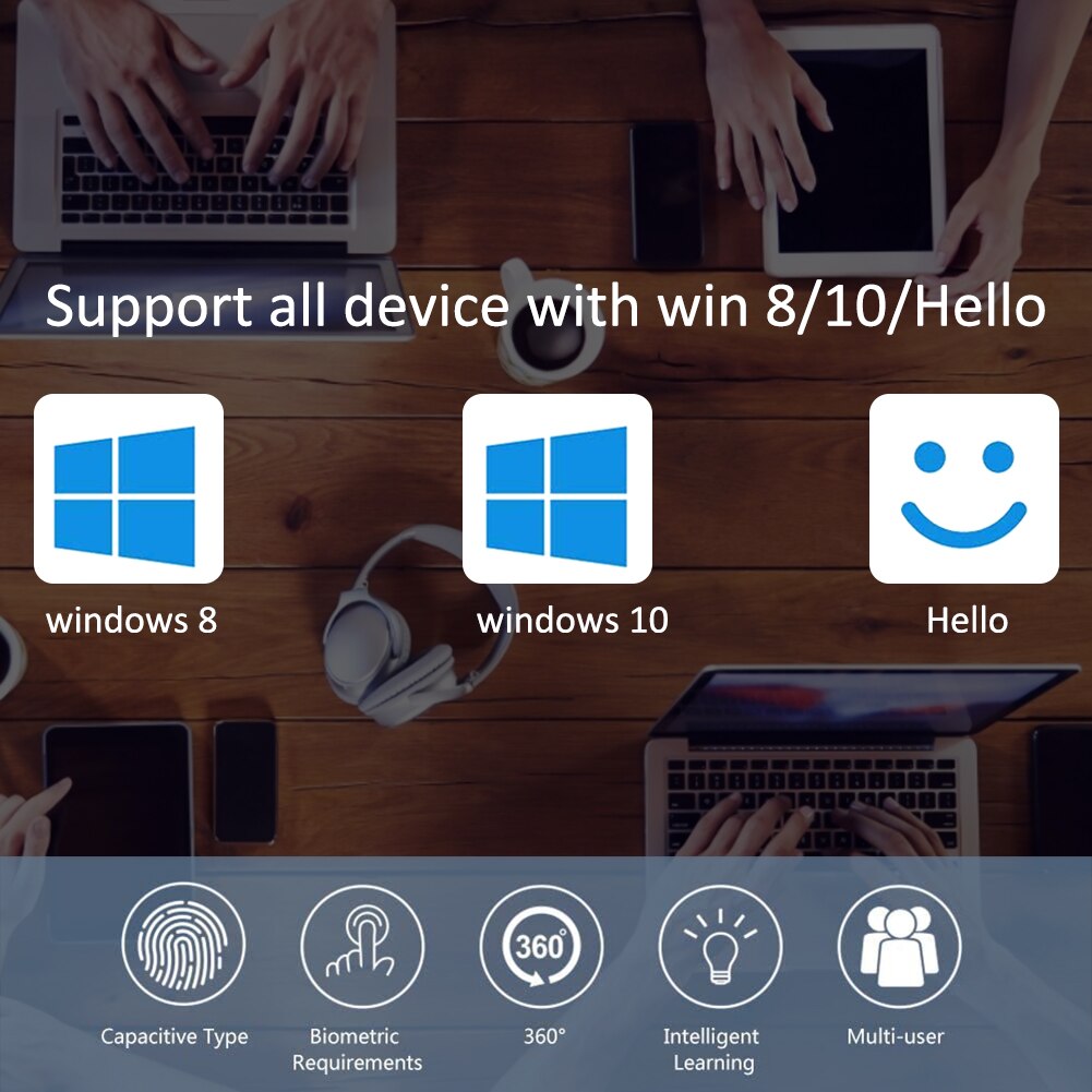 Mini Reader Laptop Office USB Interface Capturing Computer Fingerprint Scanner Security Key Sensor Identification within 0.15s