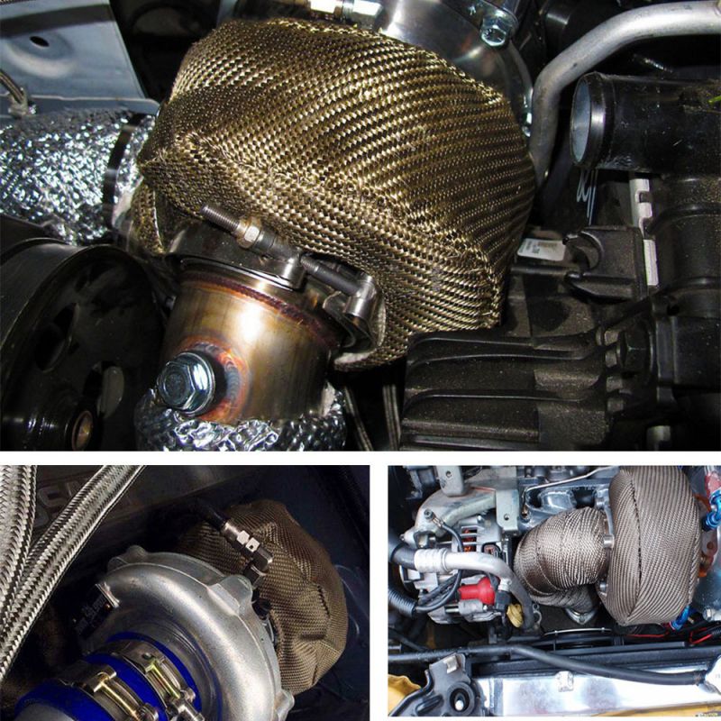 T3 Titanium Turbine Blanket Heat Shield Cover Fiberglass Turbine Charger Cover fiber Turbine Blanket Turbocharger Cover Wrap