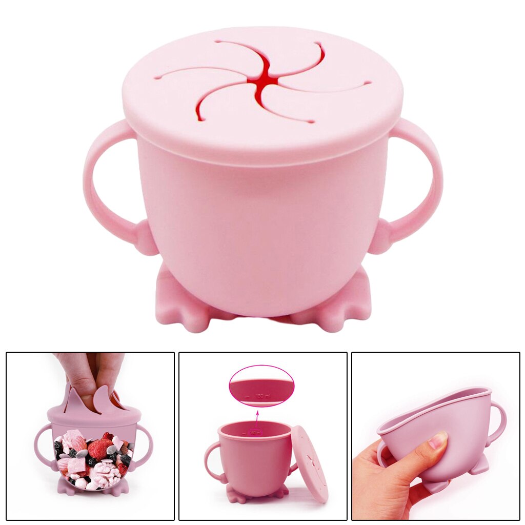 Siliconen Baby Kids Silicone Snack Cup Spill-Proof Snack Container Kom