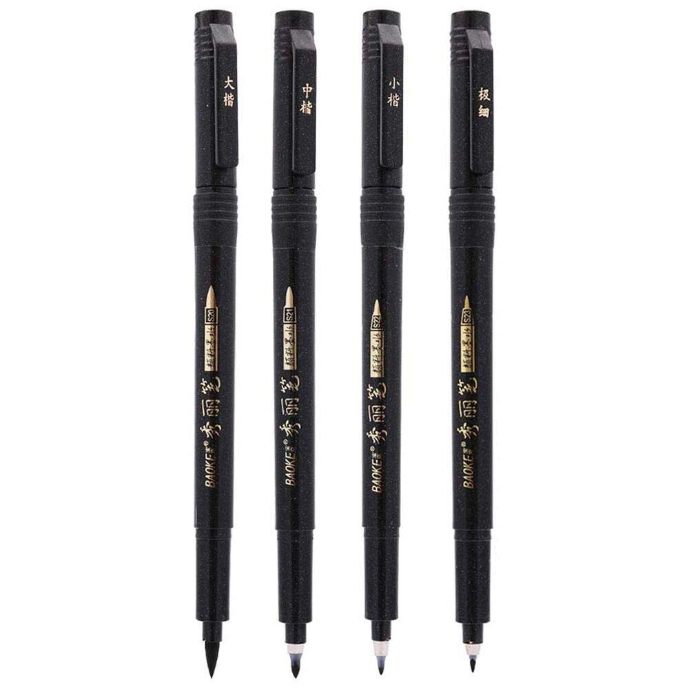 4 Stuks Hand Belettering Kalligrafie Pen Set Tekening Handtekening Ontwerpen Leren Extra Fijne Borstel Kunst Levert School Leraar