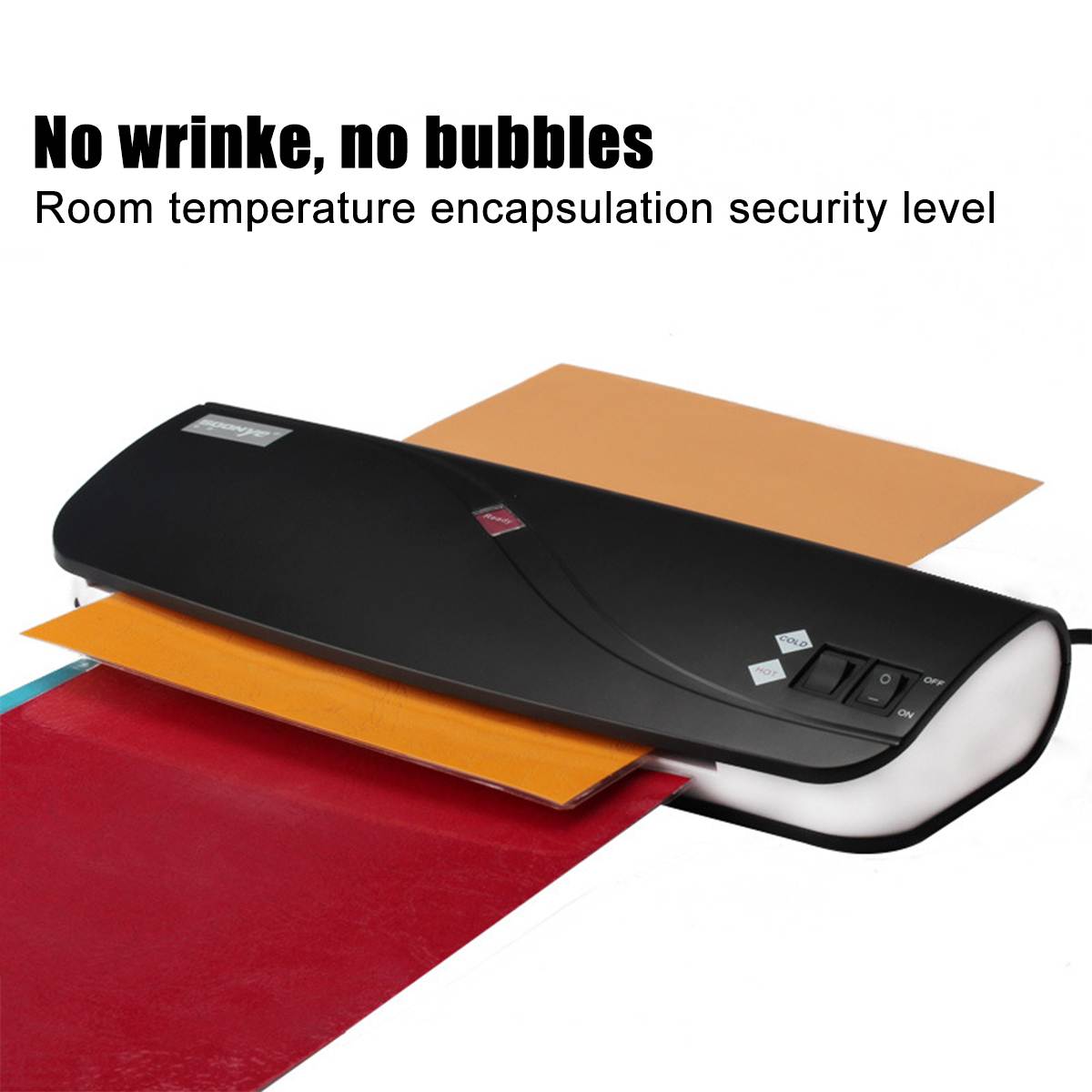 Office A4 Laminator Cold Laminator Machine for Document Photo Poster Postcard Packaging Plastic Film Roll Laminator