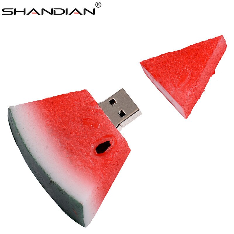 Shandian Watermeloen Usb Flash Drive 64 Gb 32 Gb 16 Gb 8 Gb 4 Gb Pen Drive Memory Stick USB2.0 schijf Groothandelaren Fruit Pendrive Speelgoed