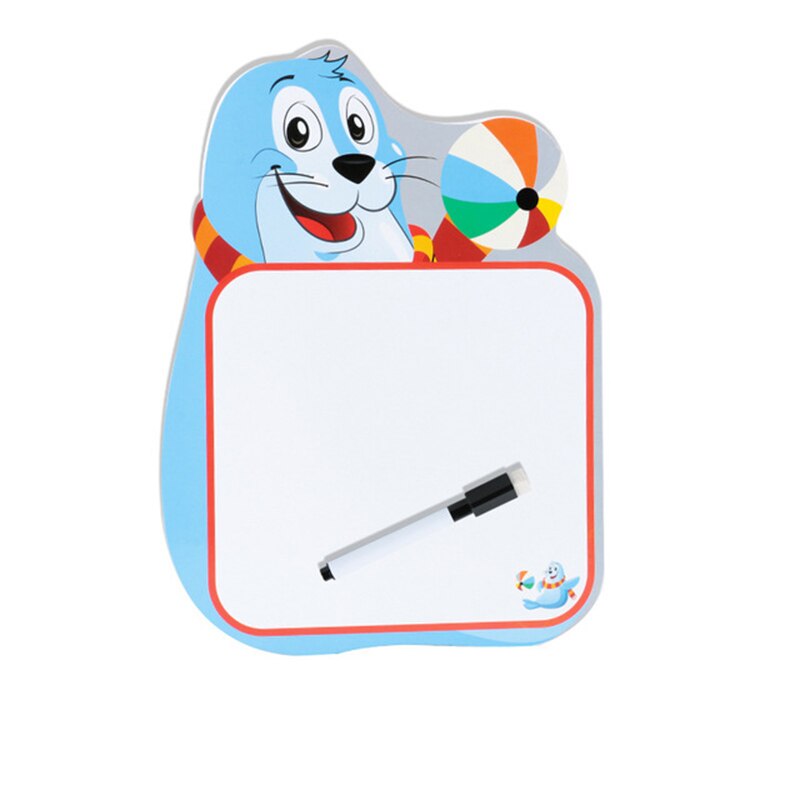 Giocattoli da tavolo da disegno a doppia faccia cancellabili in legno per bambini giocattoli da lavagna riutilizzabili per bambini giocattoli da lavagna da colorare giocattolo educativo per l&#39;apprendimento precoce: seal