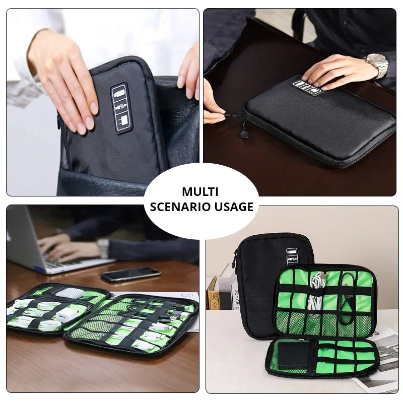 Sac de rangement de câbles, organisateur électronique numérique étanche, sac de rangement de prise de chargeur de ligne de données USB Portable, organisateur de câbles de voyage