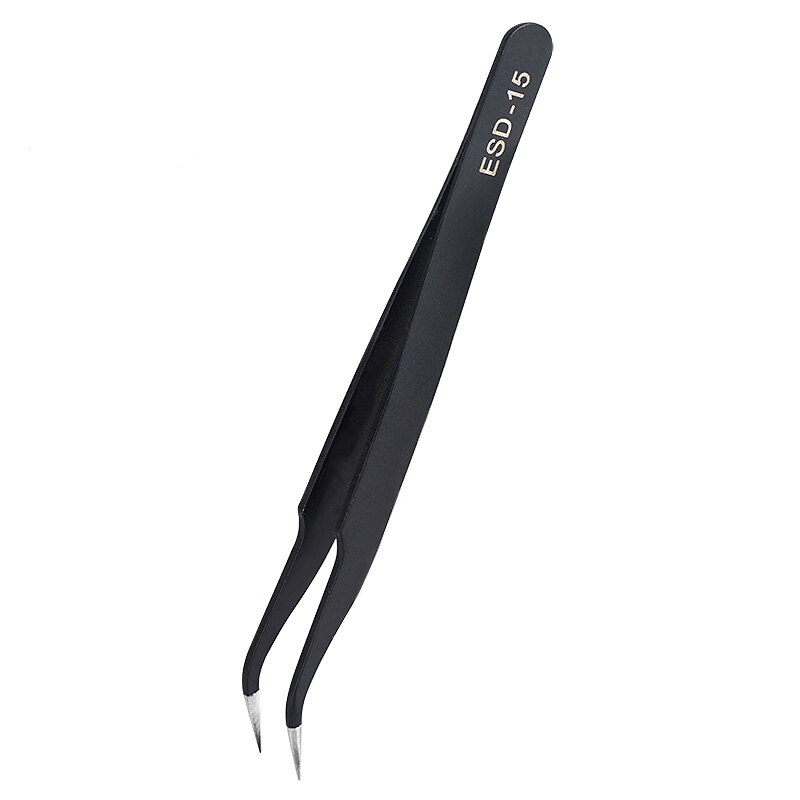 JCD Soldering iron Tweezers Maintenance Tools Industrial Stainless Steel Precision Curved bent Tweezers Repair Tools