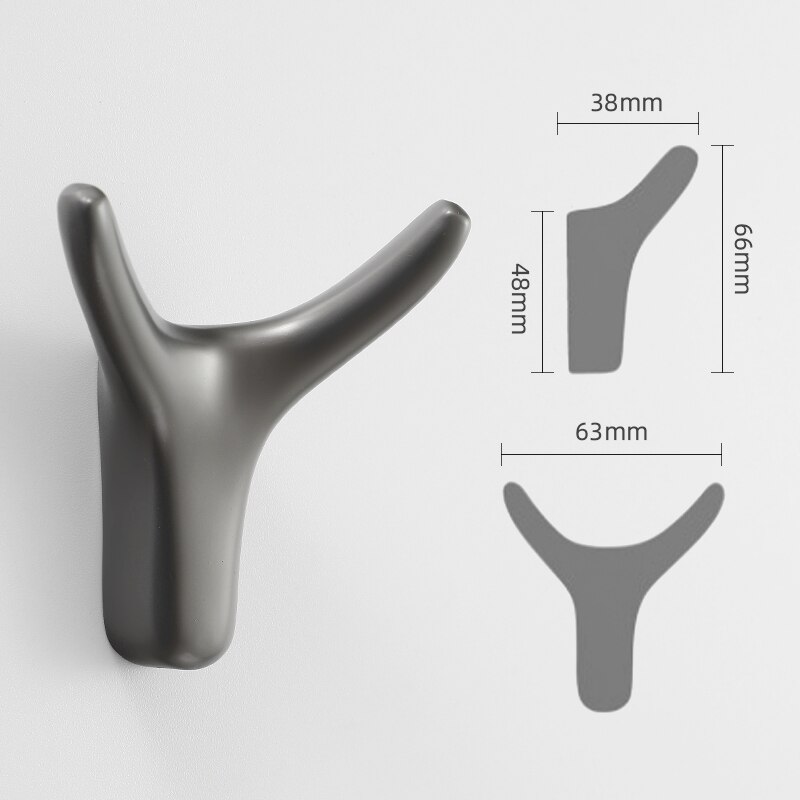 JD Zink-legierung nordisch Zauberstab Haken KleiderbüGel kleider Haken Mantel Tasche Hütte Hängen Haken Schlecht Küche Kleidung Gestelle mit Schrauben: grau