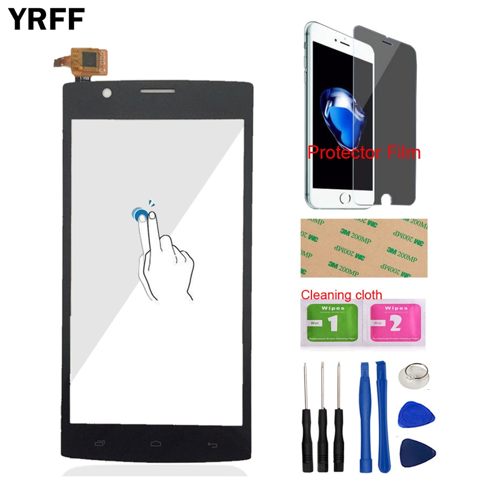 5.0 ''avant tactile pour Fly FS501 Nimbus 3 FS 501 écran tactile en verre numériseur panneau lentille capteur outils + Film protecteur adhésif