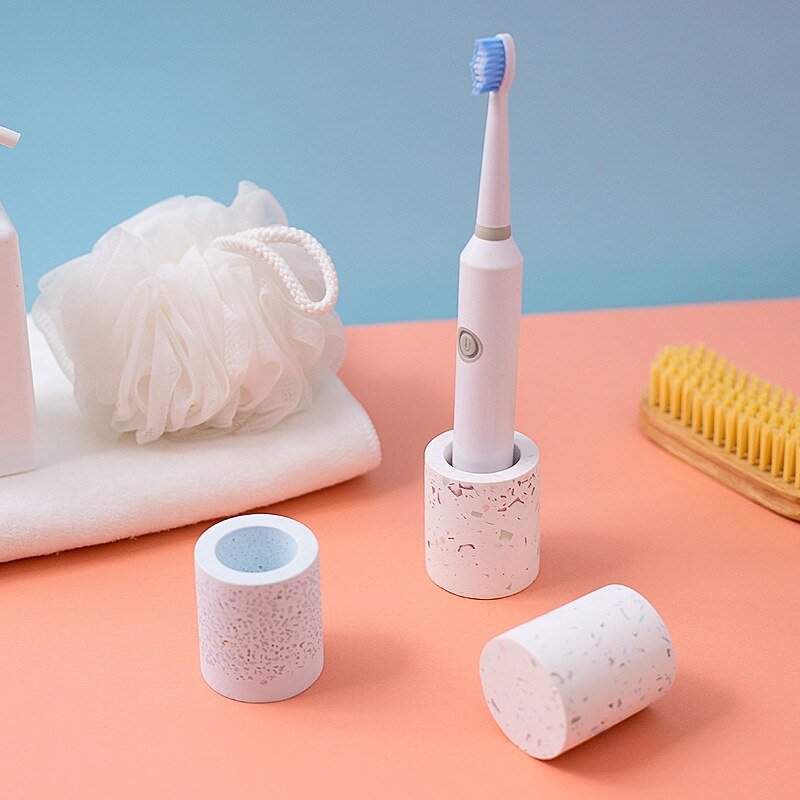 Diatomit tandbørsteholder tandbørsteunderlag tandbørste kop badeværelse leverer tør fugtabsorberende tandbørsteholder