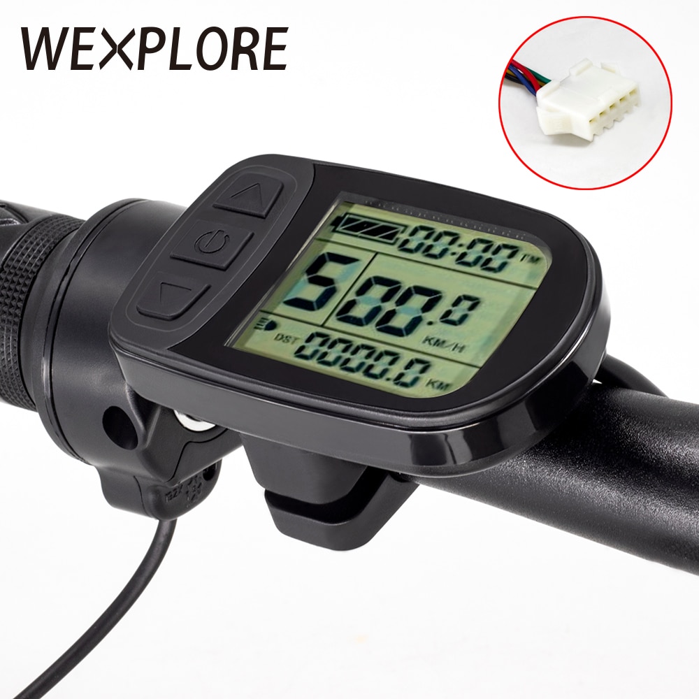 Wexplore E Bike Lcd Display Voor Kt 24V 36V 48V Controller Kt LCD5 Ebike Display Elektrische Fiets lcd-scherm Ebike Onderdelen