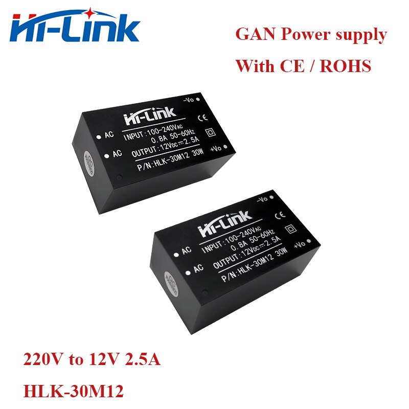 GaN Power module 85-264V to 12V 2.5A output power supply module pcb transformer HLK-30M12 2pcs/lot