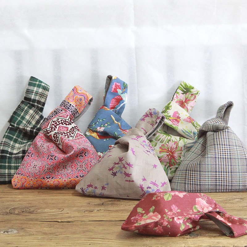 2019 mulheres de verão de linho de algodão samll bolsa linda bolsa novas senhoras casuais sacos saco Pulseira saco da flor do vintage