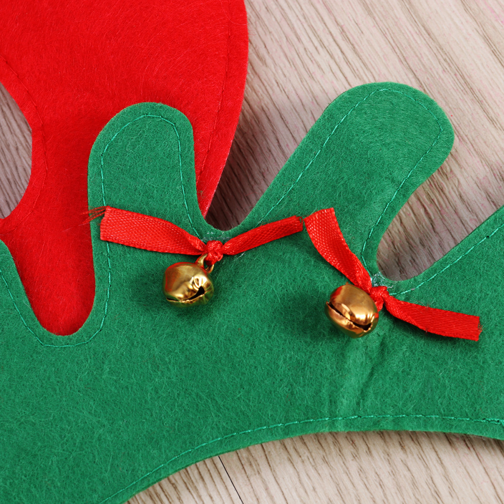 Reindeer Antler Hair Hoop Christmas Kids Headband Headwear for Children Christmas Costume Party (Red)