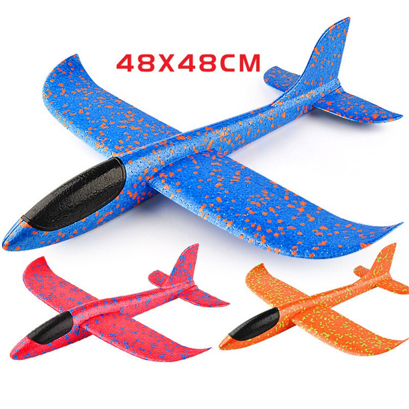 Hand Launch Glider Foam Toy Plane Model , Horizontal Flying & Spiral Flying airplane made of foam plastic