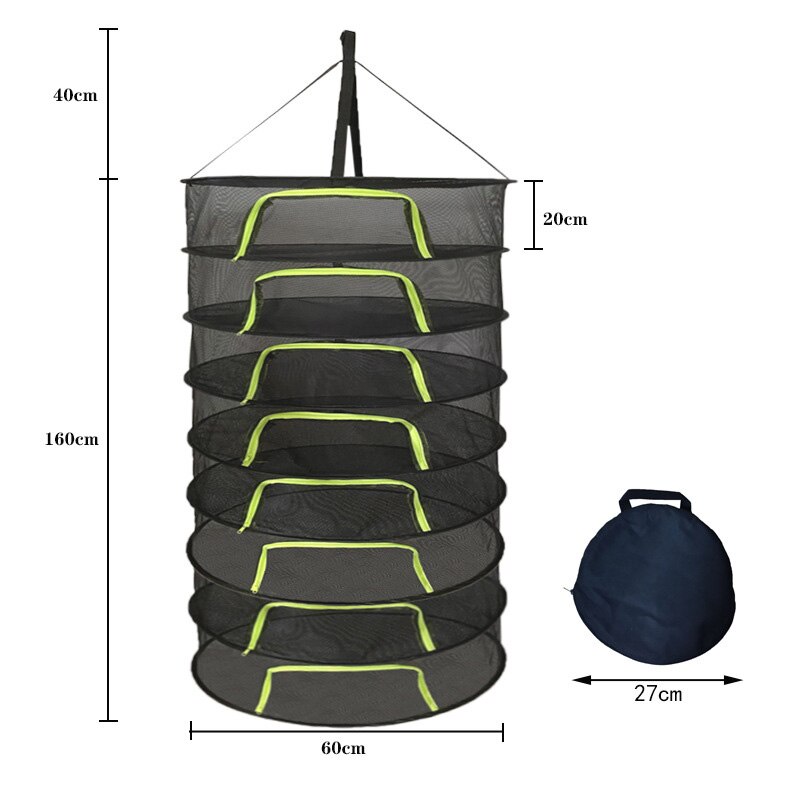 Hanging Basket Folding Herb Dry Rack Layers Drying Net for Herbs Drying Net Dryer Bag Mesh For Flowers Buds Plants Organizer