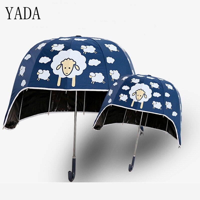 YADA – casque de dessin animé, parapluie d'agneau, , pour fille/bébé, jouets de plein air, enfants, ravissants, longue poignée, YD032