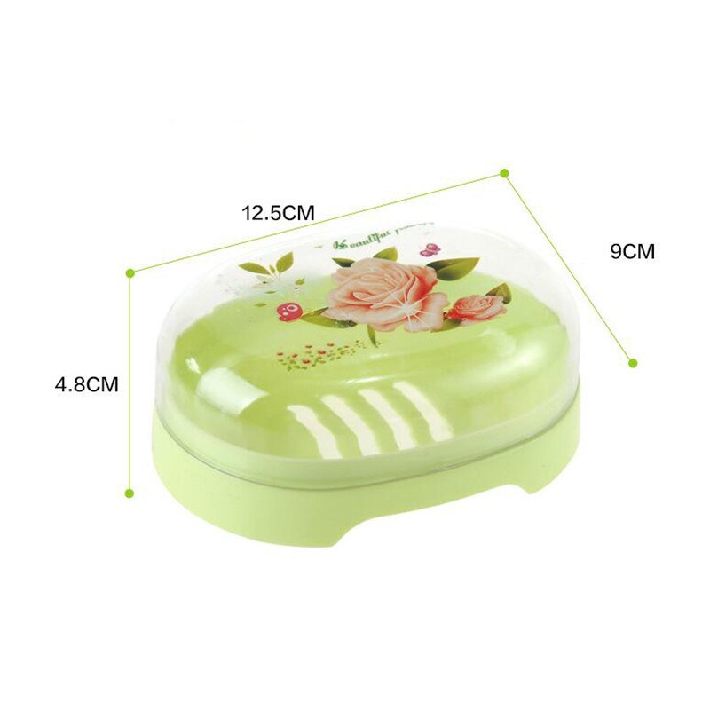 Hometree Rose Met Deksel Zeepbakje Box Case Houder Wassen Stofdicht Douche Huis Badkamer Accessoires Set zeepbakje H26
