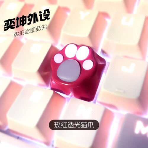 1 unidad Teclado mecánico de metal pegamento suave garra de gato keycap simulación sensación de mano clave cap para interruptores MX: model 10