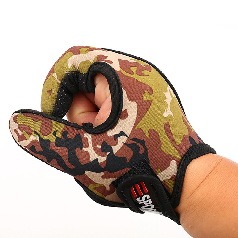 Guantes de pesca transpirable antideslizante portátil pulgar índice dedo Protector herramienta al aire libre ciclismo pesca derecha pesca guantes de pesca