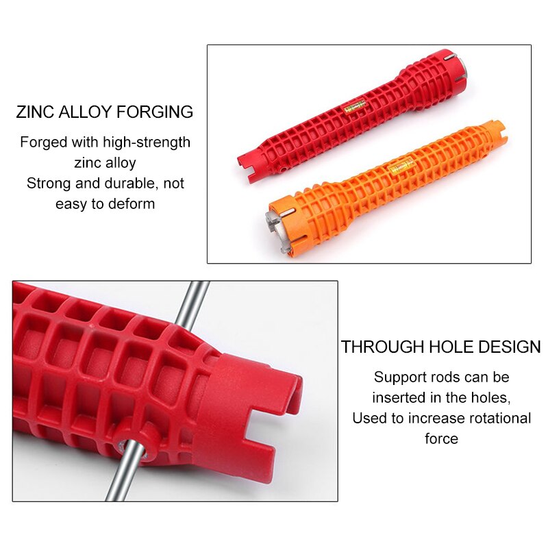 Bathroom wrench faucet installation tool multifunctional household plumbing kitchen faucet repair and removal tool