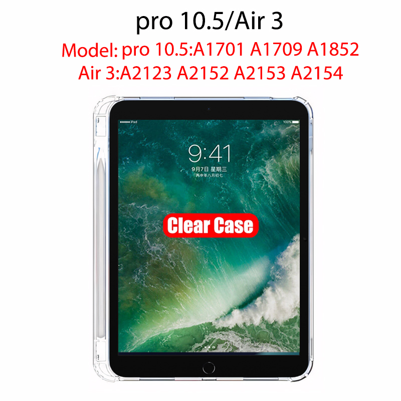Clear Case For iPad 10th 9th 8th 7th 6th 5th Generation With Pencil Holder Case iPad Air 11 5 4 3 Pro 13 12.9 Mini 6 7 Tpu Cover: Orange