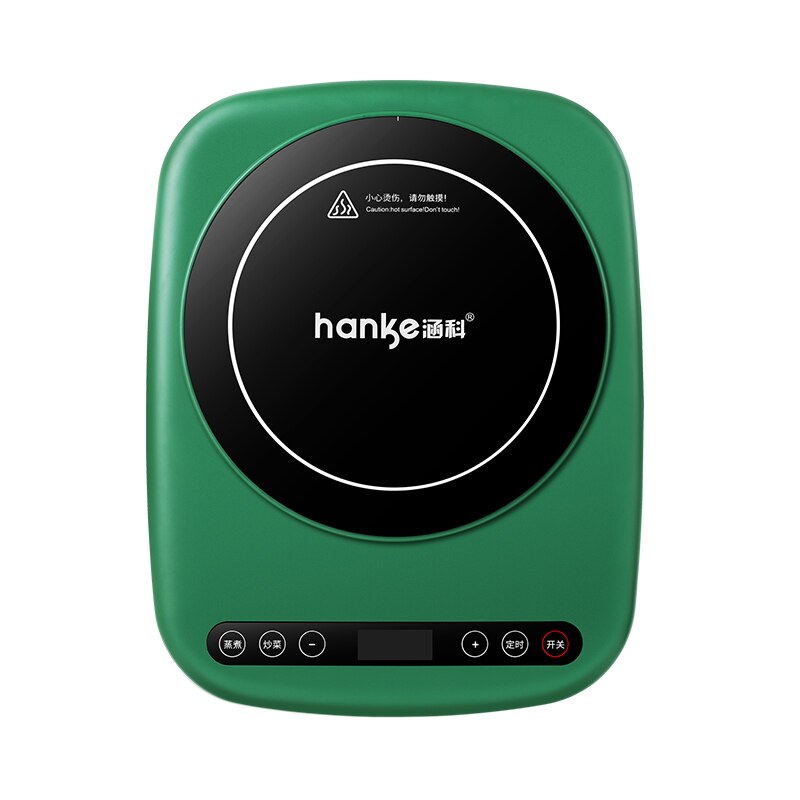upgrade style induction cooker household energy-saving induction cooker small wok electric stove kitchen small appliance stove: Green / us