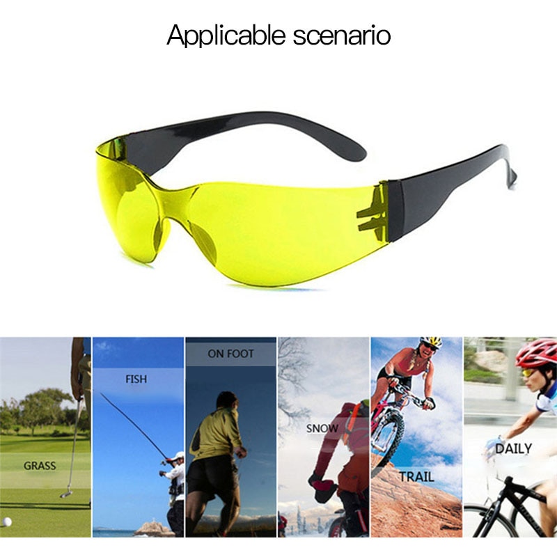 Gafas de sol de ciclismo para hombre y mujer, lentes de seguridad de conducción UV antigolpes, a prueba de viento, accesorios para motocicleta