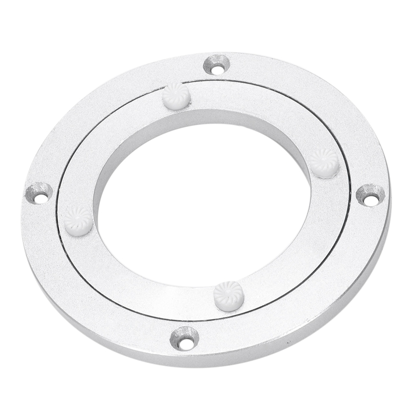 Aluminium Rotating Turntable Bearing Swivel Plate 5 Inch Silver