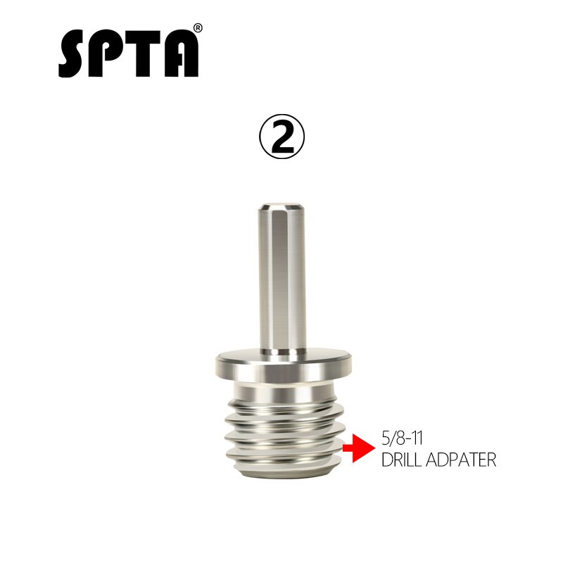 SPTA 1Pc Drill Aapter Thread For Polishing spindle nut Loop Backer Plate Backing Pad Polisher 5/8 11 M14 5/16 24 Thread Buffer