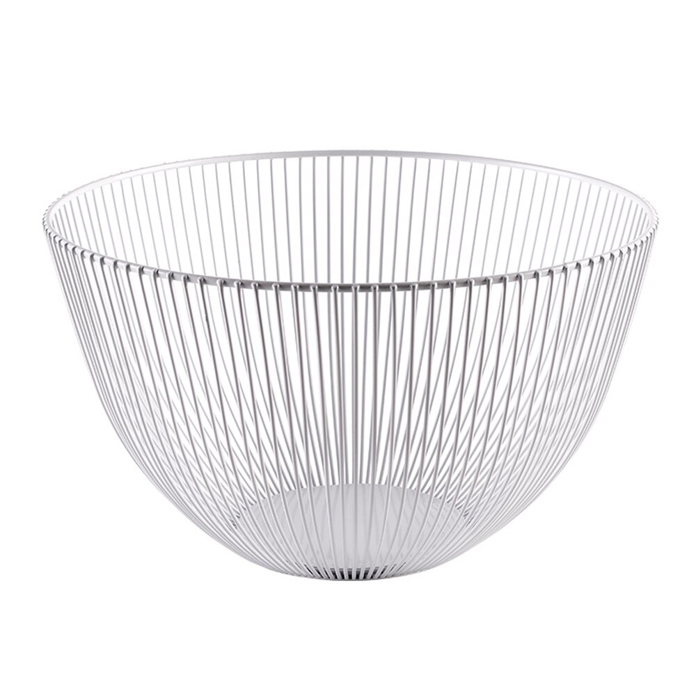 Nordic Fruit Basket Wrought Iron Modern Kitchen Storage Drain Basket Home Living Room Snack Fruit Bowl: 02