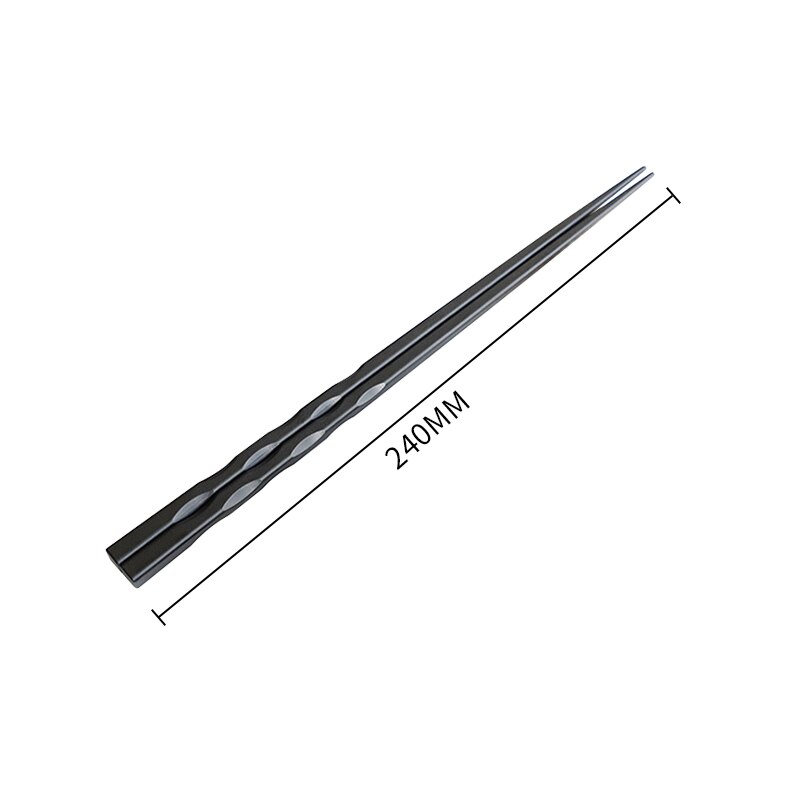 1 Pair Japanese chopsticks Alloy Non-Slip Sushi Food sticks Chop Sticks Chinese reusable chopsticks: Sea wave