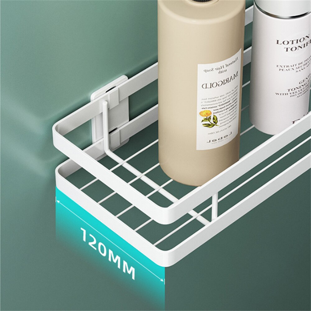 Nordic Bathroom Shelves No Punching Strong Load-bearing Sundries Storage Rack Multifunctional Kitchen Spice Bottle Organizer