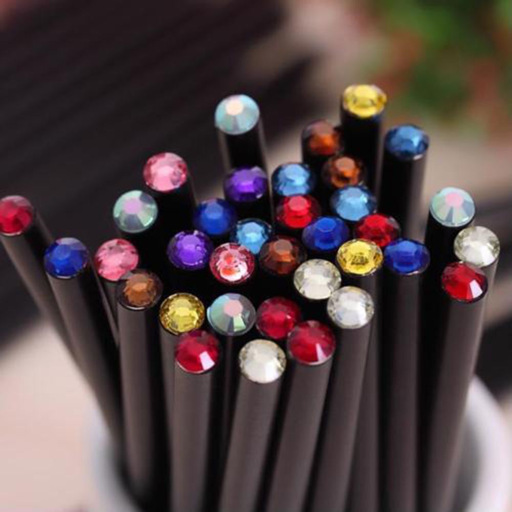 12Pcs Diamond Color Black Lead Pencil Stationery Drawing School Office Supplies writing Pencil
