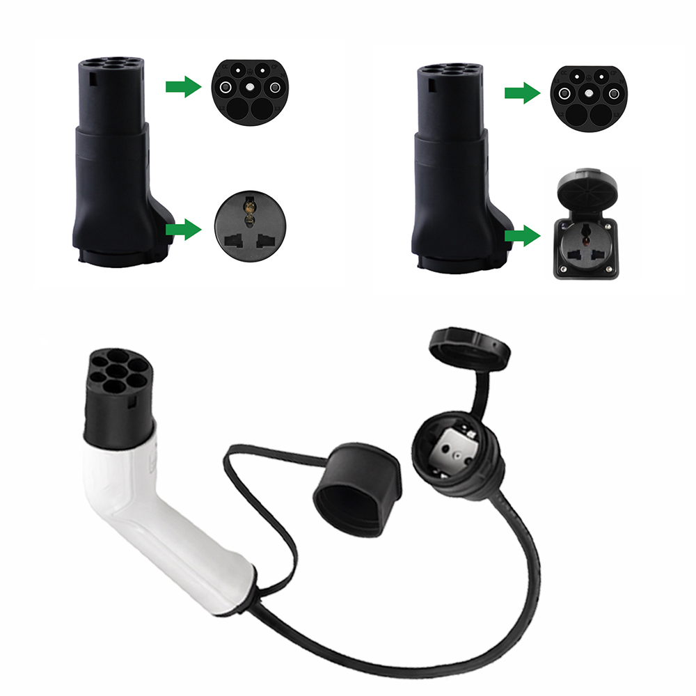 16A Typ 2 ladestecker zu schuko buchse Elektrische Fahrzeug Transfer Stecker EV Lade Adapter