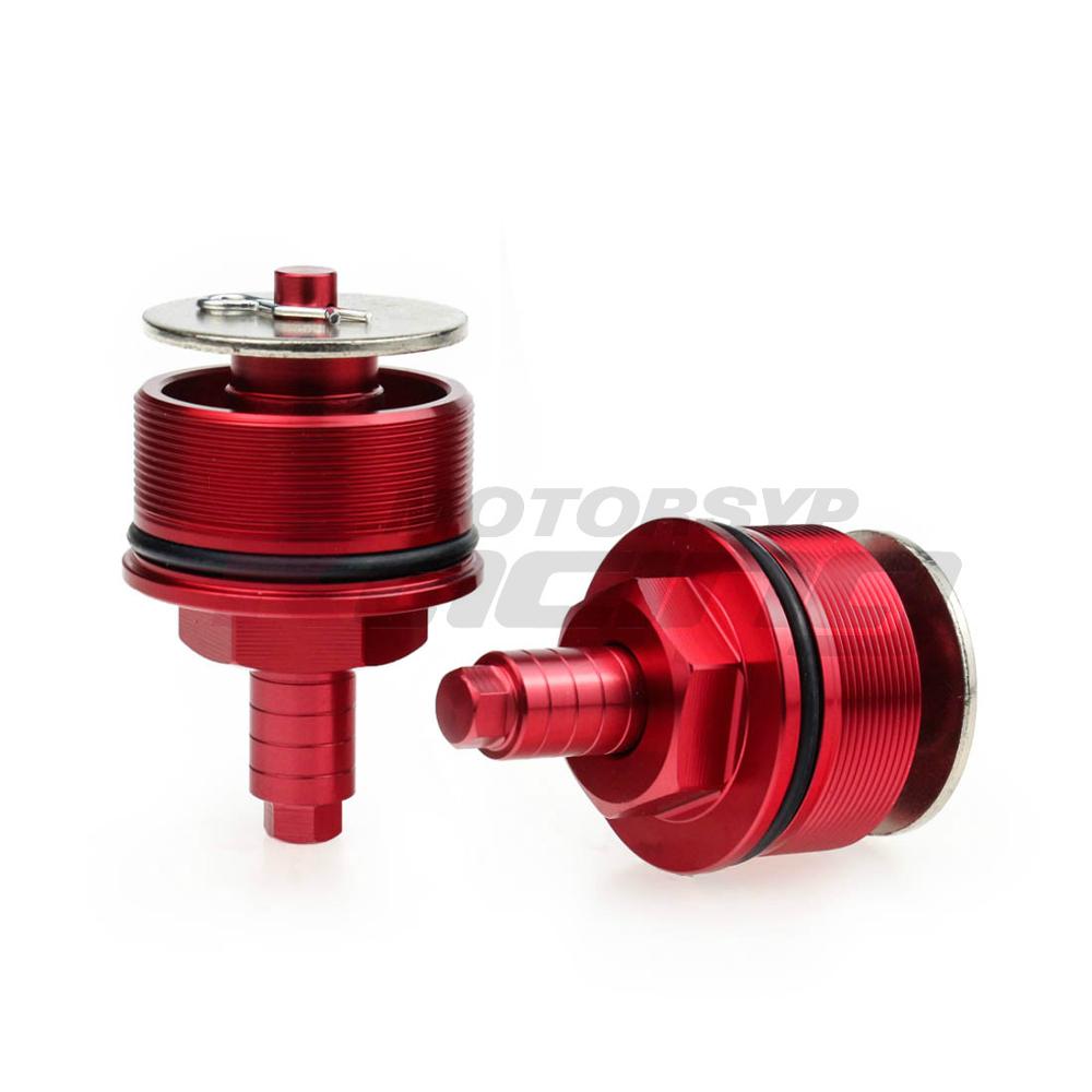 Vorspannung Gabel Kappen Silber Schwarz Gold verrotten Blau Paar Für Suzuki SV650 Einstellbare Gabel Schrauben