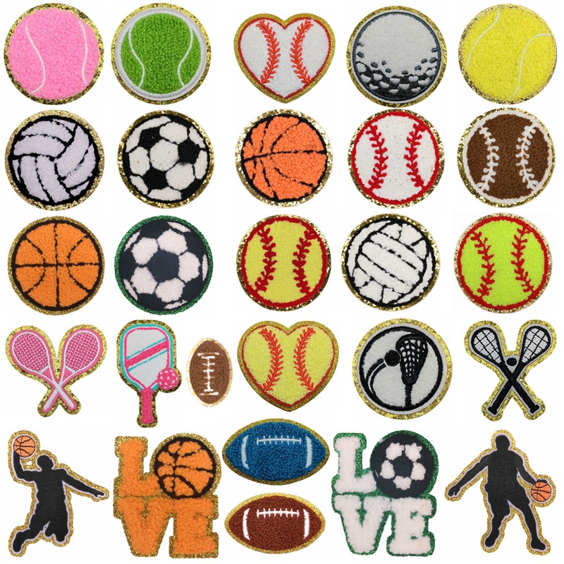 Sport Carnaval Voetbal Basketbal Honkbal Embleem Kleding Accessoires Badge Borduurwerk Sticker Strijkijzer Patches