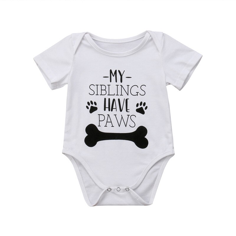 Tops Newborn Baby Boys Girls Bodysuit Jumpsuit Clothes Outfits Letter Clothing 0-18M: 3M