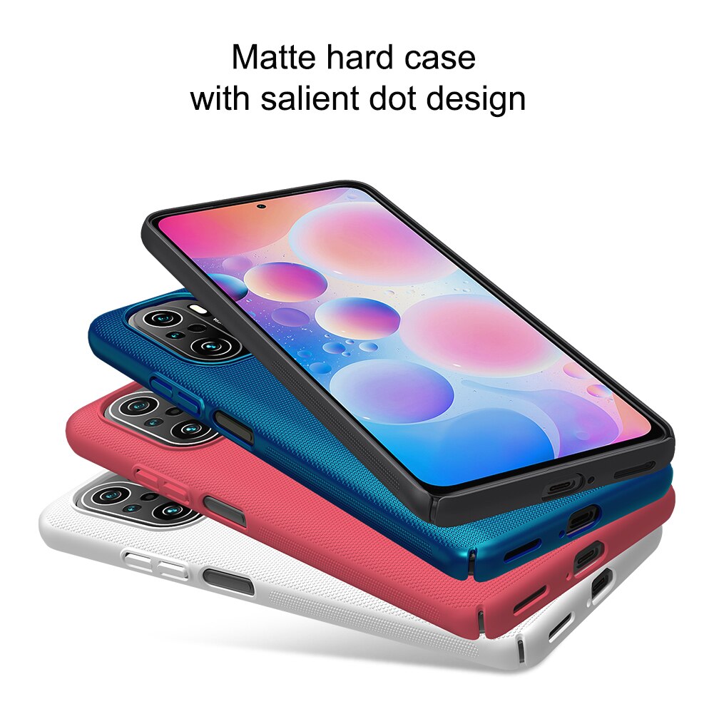 Nillkin – coque Ultra-fine pour Xiaomi Poco F3, avec motif givré, étui pour appareil photo coulissant