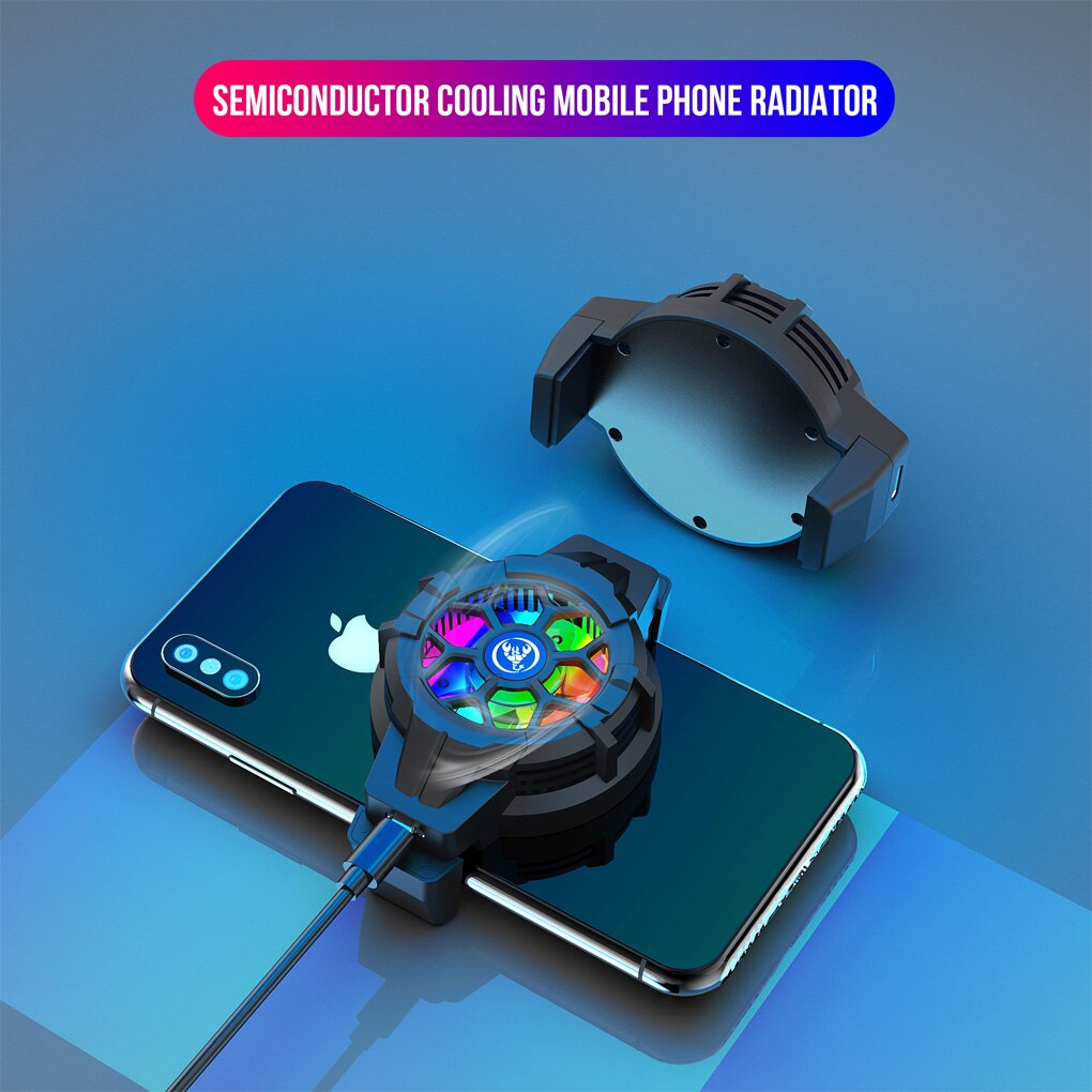 Typ-C Smart Telefon Lüfter Tragbare Gaming Mobile Kühler Gamepad Kühler Kühler Fan LED RGB Tragbare USB Kühler
