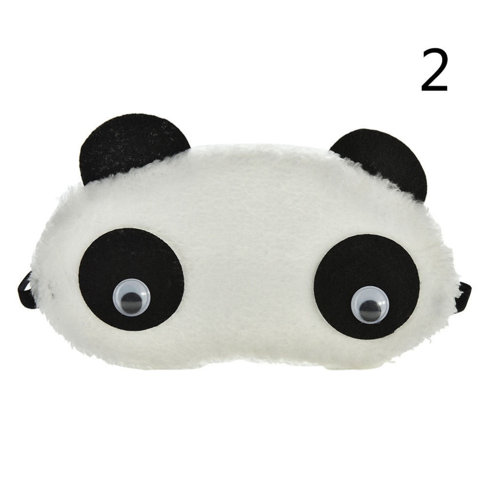 visage mignon blanc Panda masque pour les yeux ombre ombre sommeil coton lunettes masque pour les yeux masque de sommeil couverture pour les yeux soins de santé: I