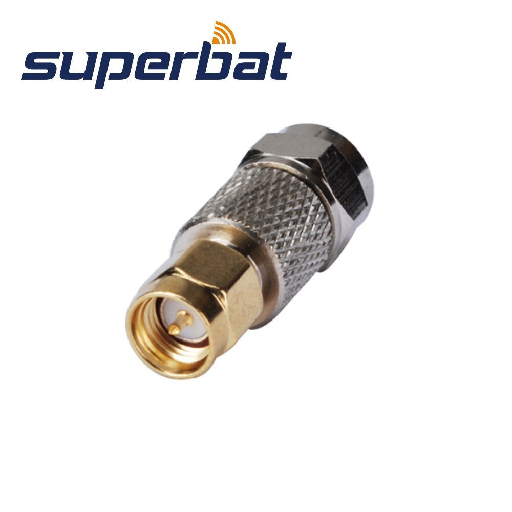 Superbat SMA-F Adapter SMA Plug to F-Type Male Straight RF Coaxial Adapter Connector