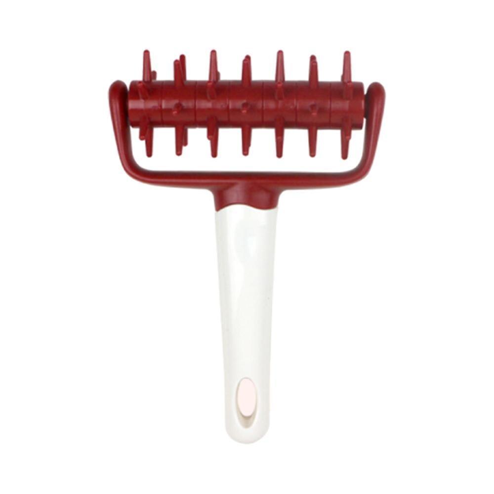 2 farben Backen Werkzeuge DIY Kunststoff Pizza Kekse Teig schlagen Rolle Kuchen See Brot Maschine Cutter NäHenne Räder Gebäck Needl n3H6: rot