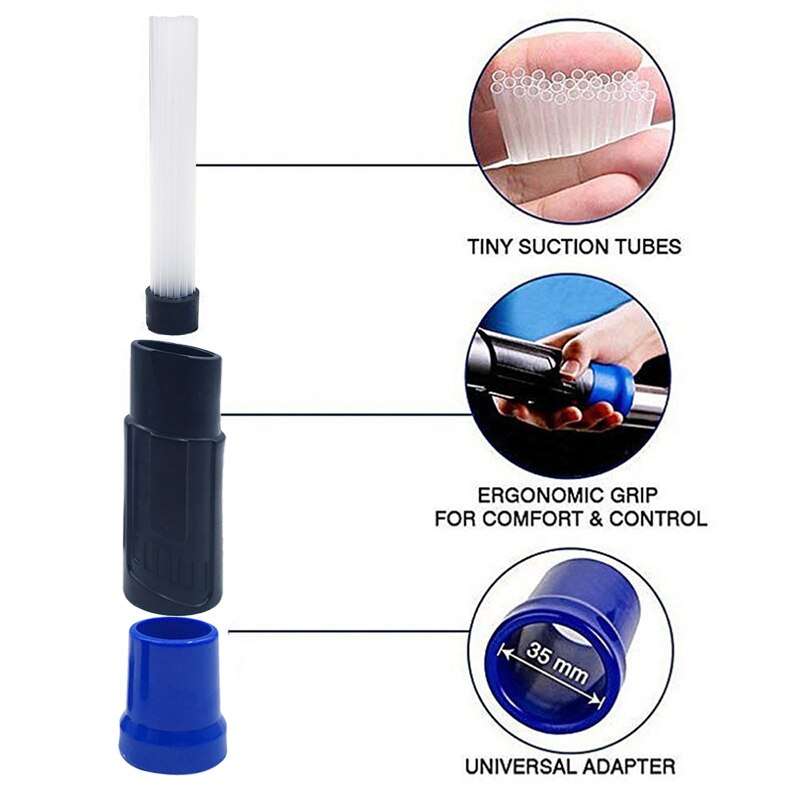 Car Vacuum Cleaner Straw Tubes Dust Dirt Brush Remover Portable Universal Vacuum Attachment Car Clean Tools Car Cleaner