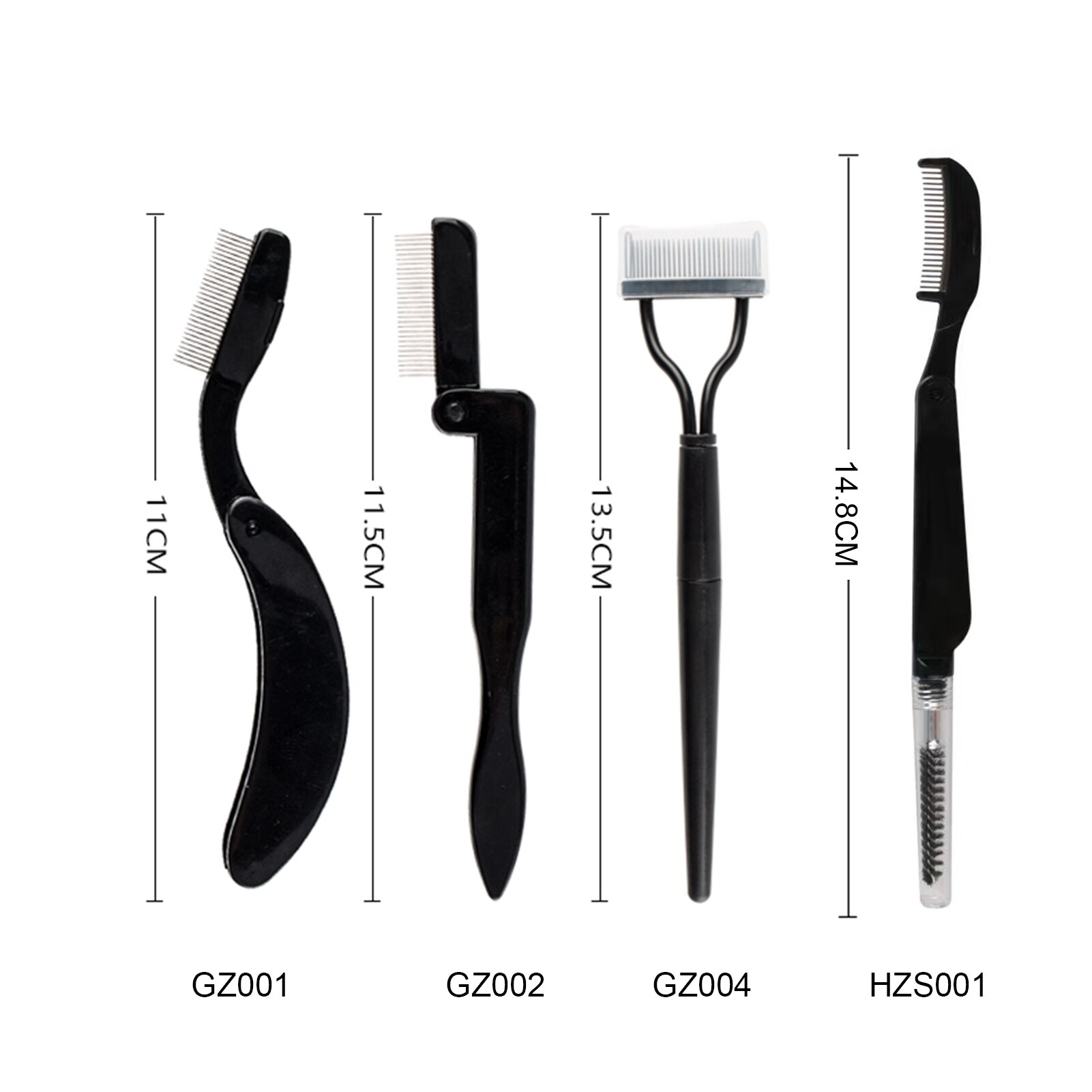 4 en 1 Kit de sourcils multifonctions cils à sourcils brosse de toilettage peigne outil à sourcils en acier inoxydable