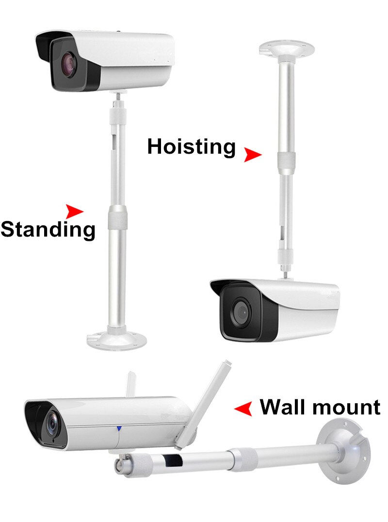 100-200cm Length Adjustable Projector Ceiling Wall Mount Stand Security CCTV Camera Stand Monitoring Aluminum Telescopic Bracket