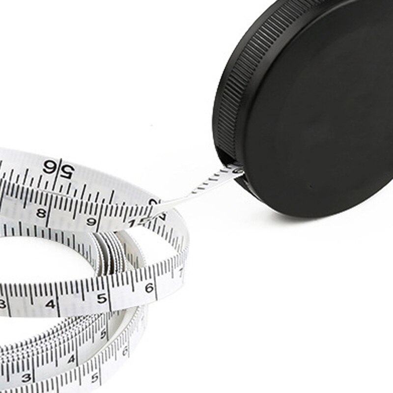 Body Measuring Tape with Tape Measure for Sewing Tailor Fabric Measuring Tape (Retractable Double-Sided Black)