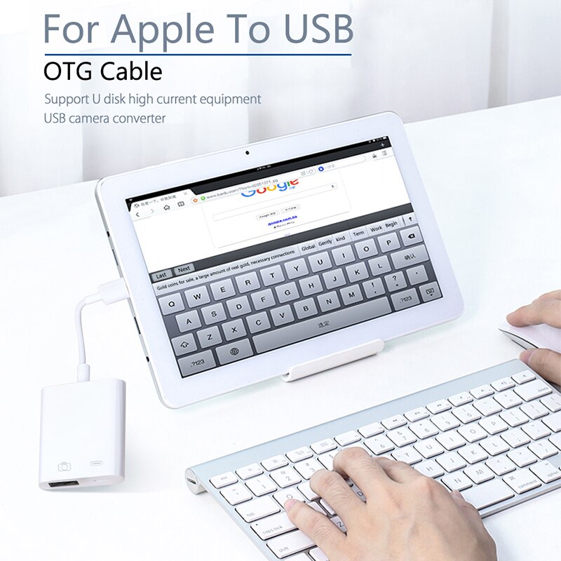 Otg Kabel Usb Adapter Voor Iphone Ipad Lightning Naar Usb 3.0 Adapter Camera U-Disk Flash Drive Muis Toetsenbord converter Connector